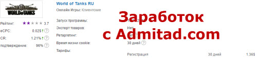 Партнерские программы адмитад